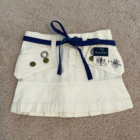 Ralph Lauren white denim flutter skirt girls size 2T - Picture 1 of 2